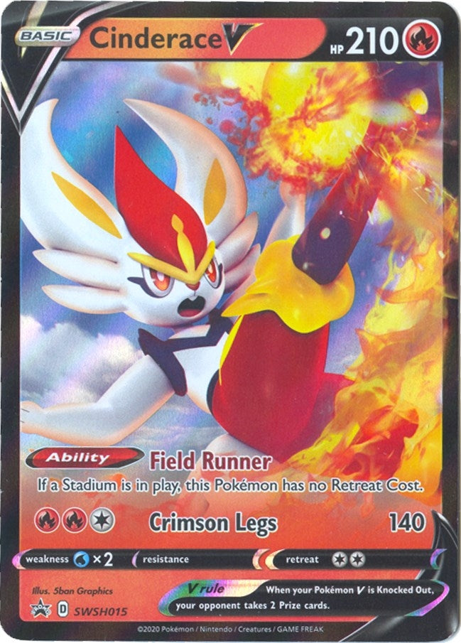 Image for Cinderace V - SWSH015 (SWSH: Sword & Shield Promo Cards) (SWSH015) - Pokemon