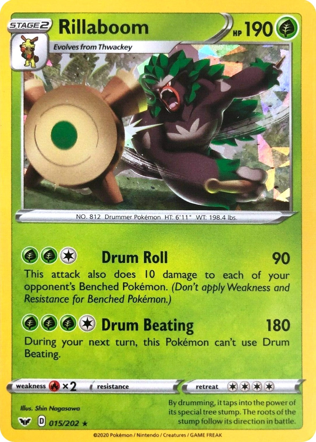 Image for Rillaboom - 015/202 (Cracked Ice Holo) (Deck Exclusives) (015/202) - Pokemon