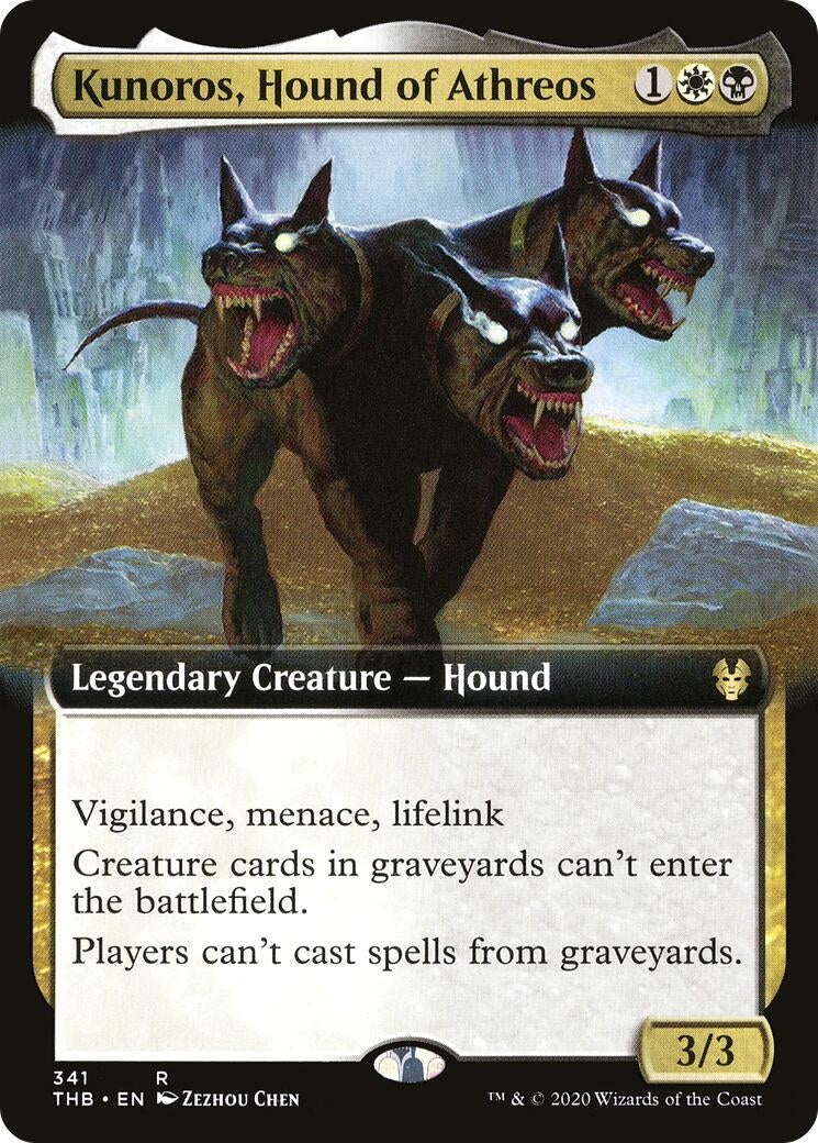 Image for Kunoros, Hound of Athreos (Extended Art) (Theros Beyond Death) (341) - Magic: The Gathering