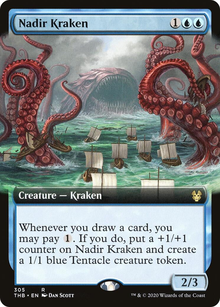 Image for Nadir Kraken (Extended Art) (Theros Beyond Death) (305) - Magic: The Gathering