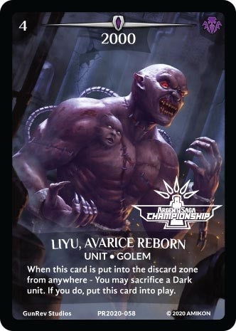 Image for Liyu, Avarice Reborn (Full Art) (Argent Saga Championship - Stamped) (Argent Saga Promos) (PR2020-058) - Argent Saga TCG