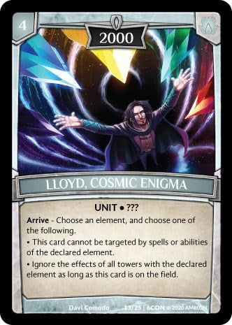 Image for Lloyd, Cosmic Enigma (Expansion Pack 3: Conviction) (13/25 | 6CON) - Argent Saga TCG