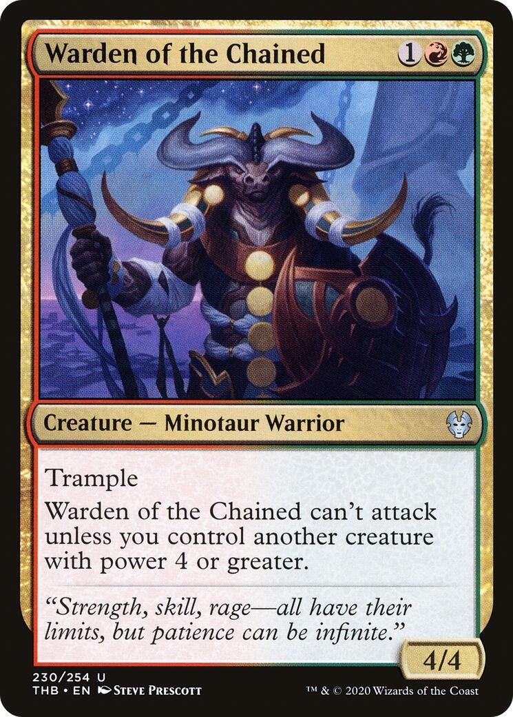 Image for Warden of the Chained (Theros Beyond Death) (230) - Magic: The Gathering