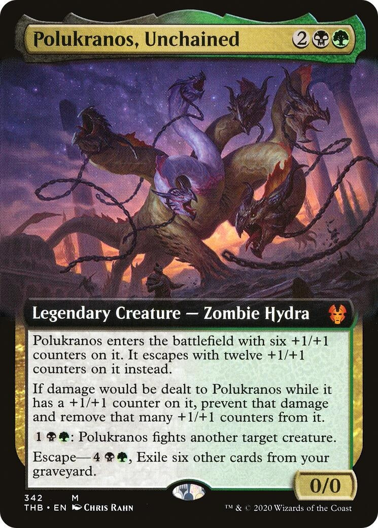 Image for Polukranos, Unchained (Extended Art) (Theros Beyond Death) (342) - Magic: The Gathering