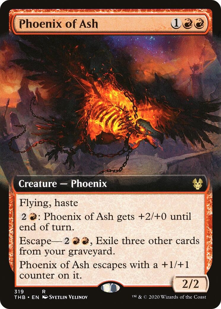 Image for Phoenix of Ash (Extended Art) (Theros Beyond Death) (319) - Magic: The Gathering