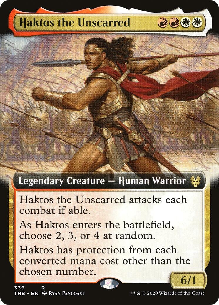 Image for Haktos the Unscarred (Extended Art) (Theros Beyond Death) (339) - Magic: The Gathering