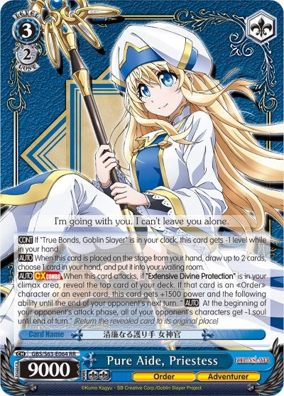 Image for Pure Aide, Priestess (Goblin Slayer) (GBS/S63-E064 RR) - Weiss Schwarz