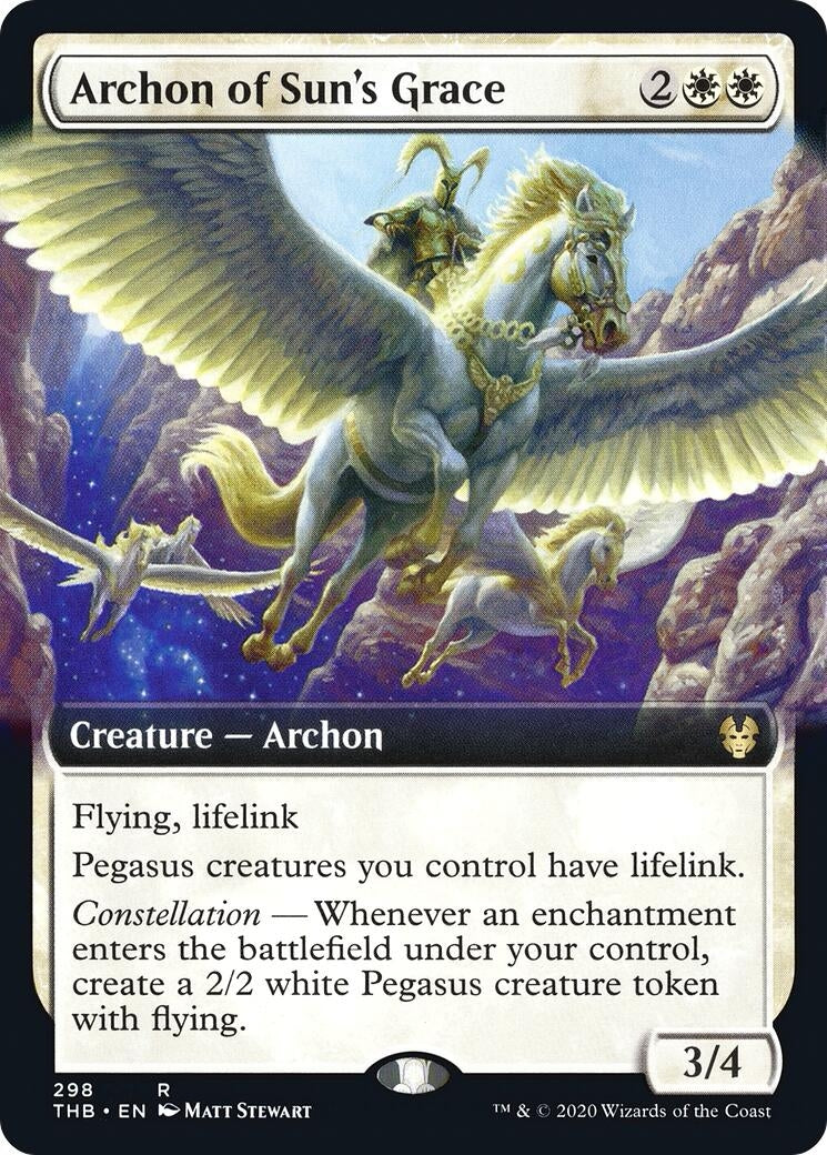 Image for Archon of Sun's Grace (Extended Art) (Theros Beyond Death) (298) - Magic: The Gathering