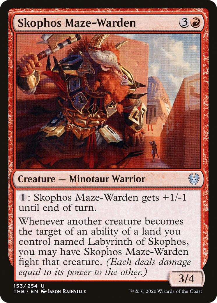 Image for Skophos Maze-Warden (Theros Beyond Death) (153) - Magic: The Gathering