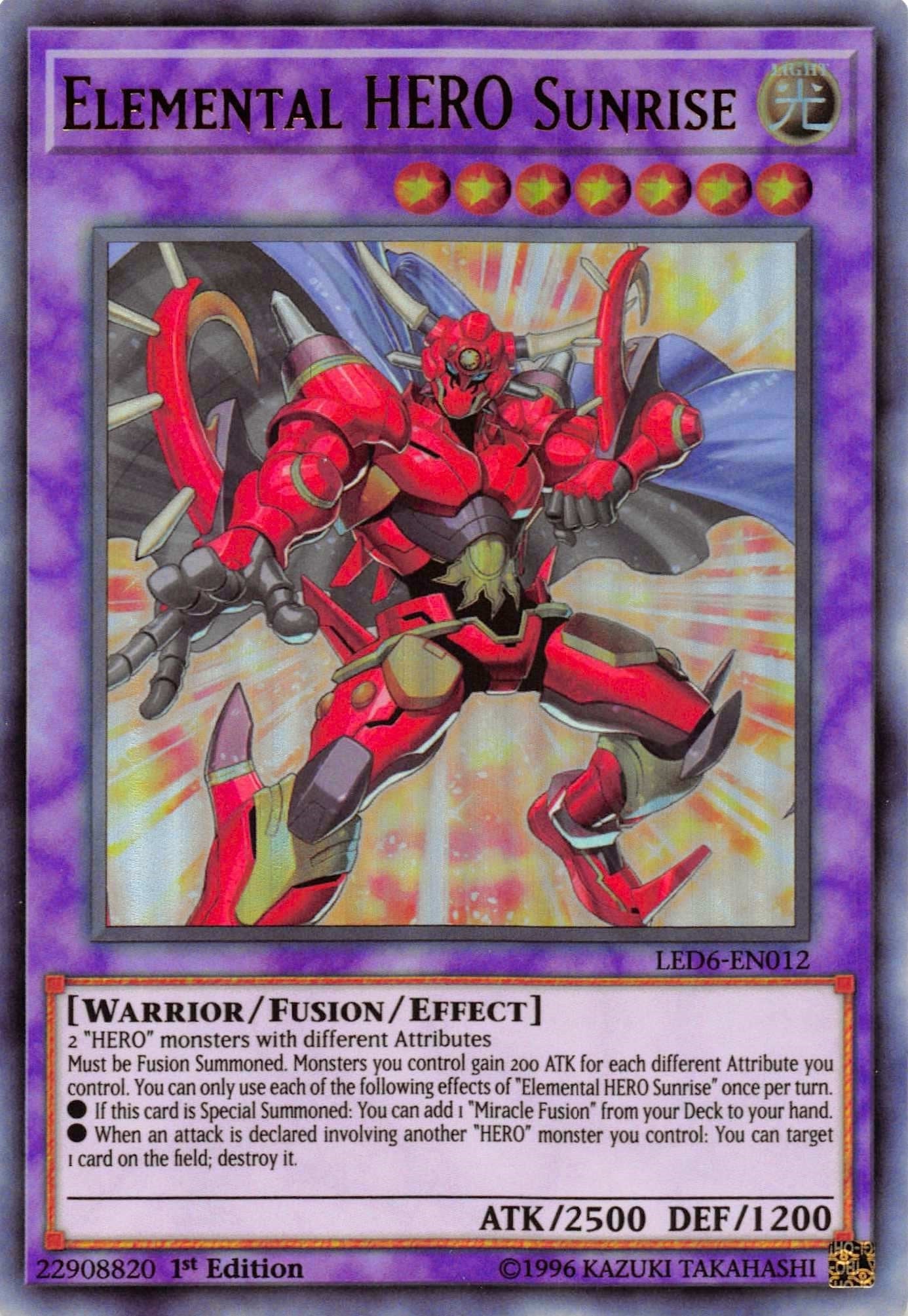 Image for Elemental HERO Sunrise (Legendary Duelists: Magical Hero) (LED6-EN012) - YuGiOh