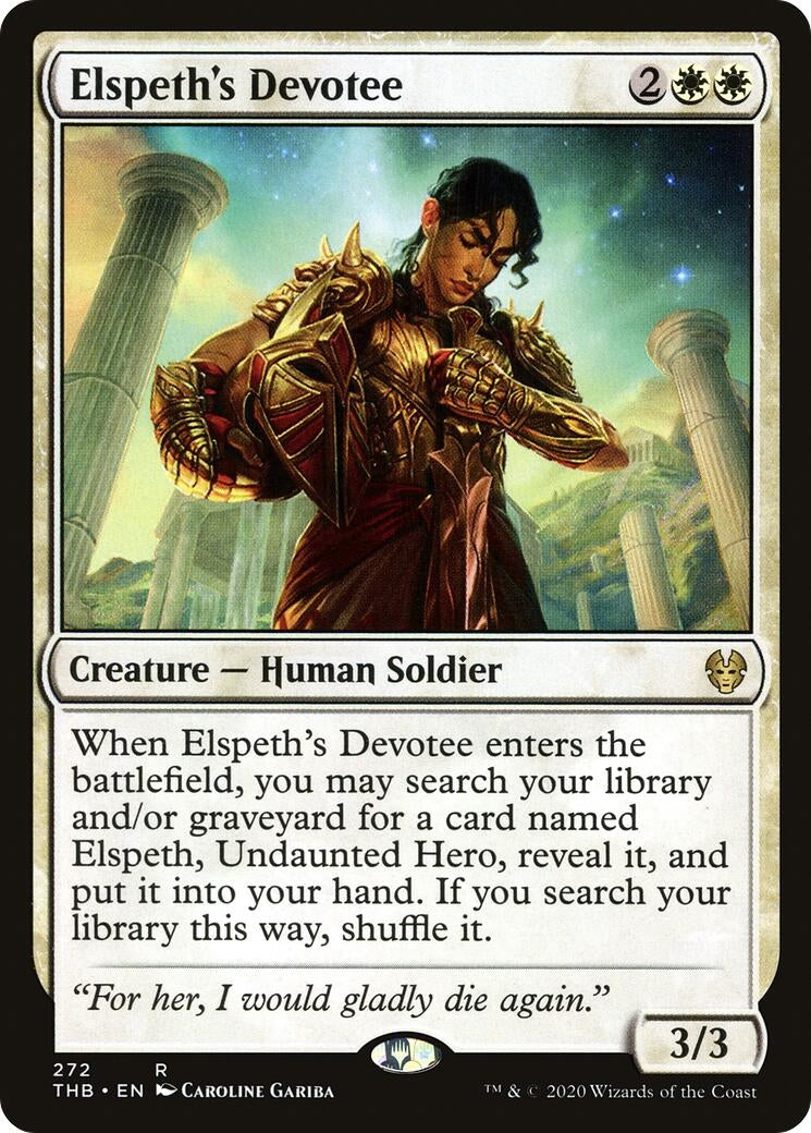 Image for Elspeth's Devotee (Theros Beyond Death) (272) - Magic: The Gathering