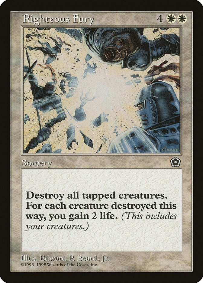 Image for Righteous Fury (Portal Second Age) - Magic: The Gathering