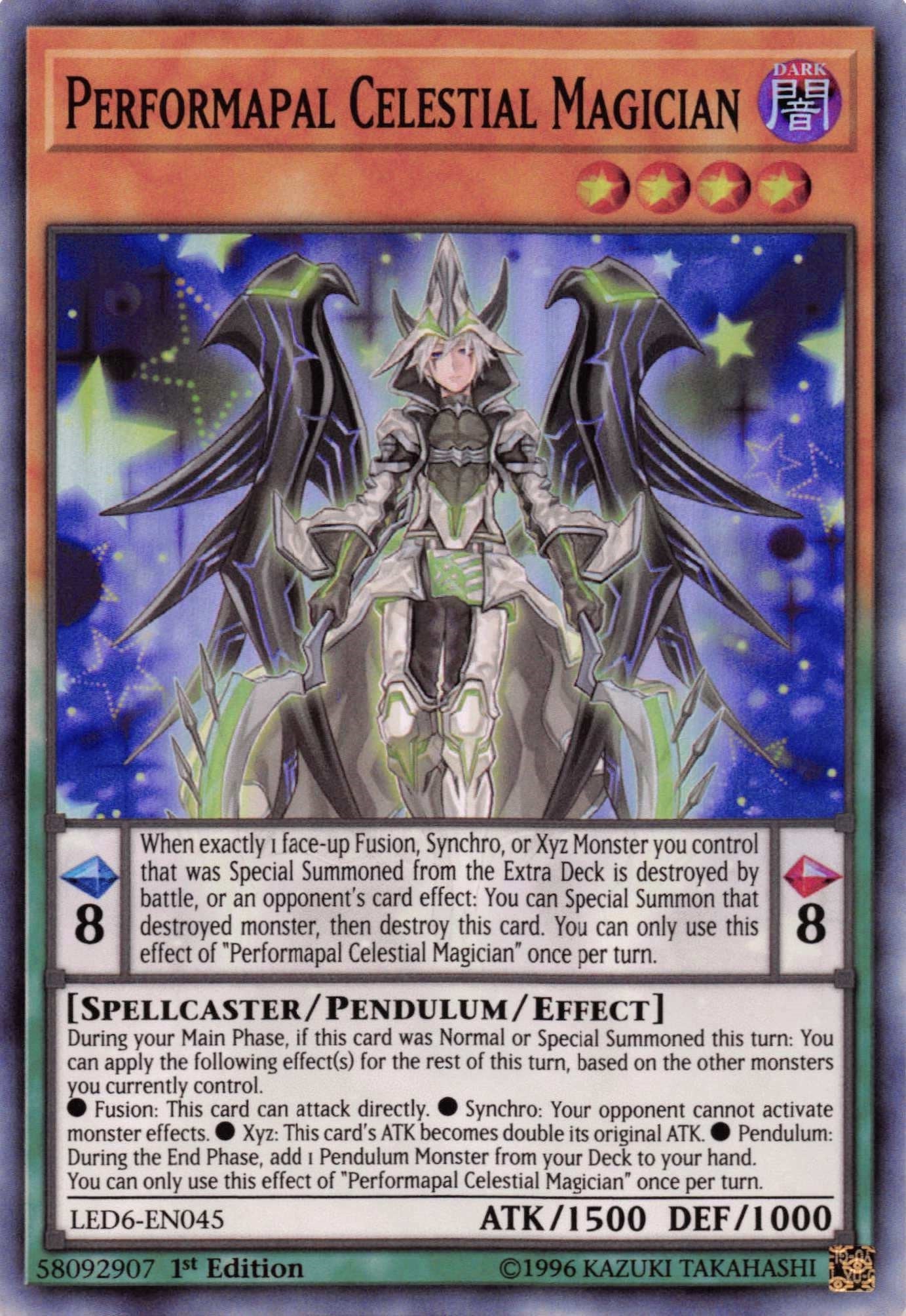 Image for Performapal Celestial Magician (Legendary Duelists: Magical Hero) (LED6-EN045) - YuGiOh