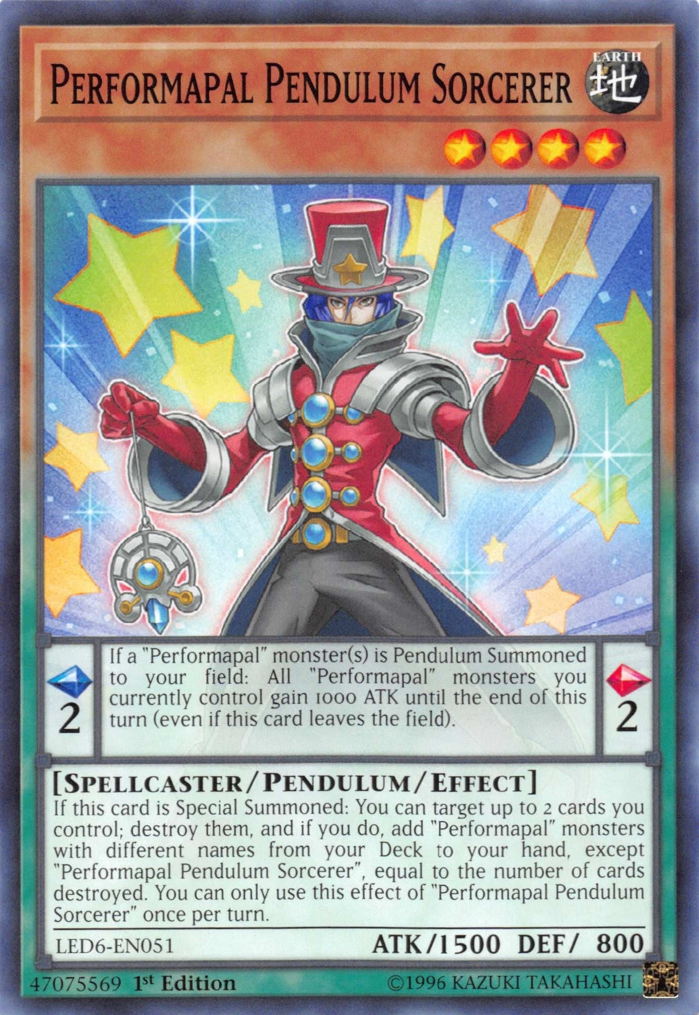 Image for Performapal Pendulum Sorcerer (Legendary Duelists: Magical Hero) (LED6-EN051) - YuGiOh