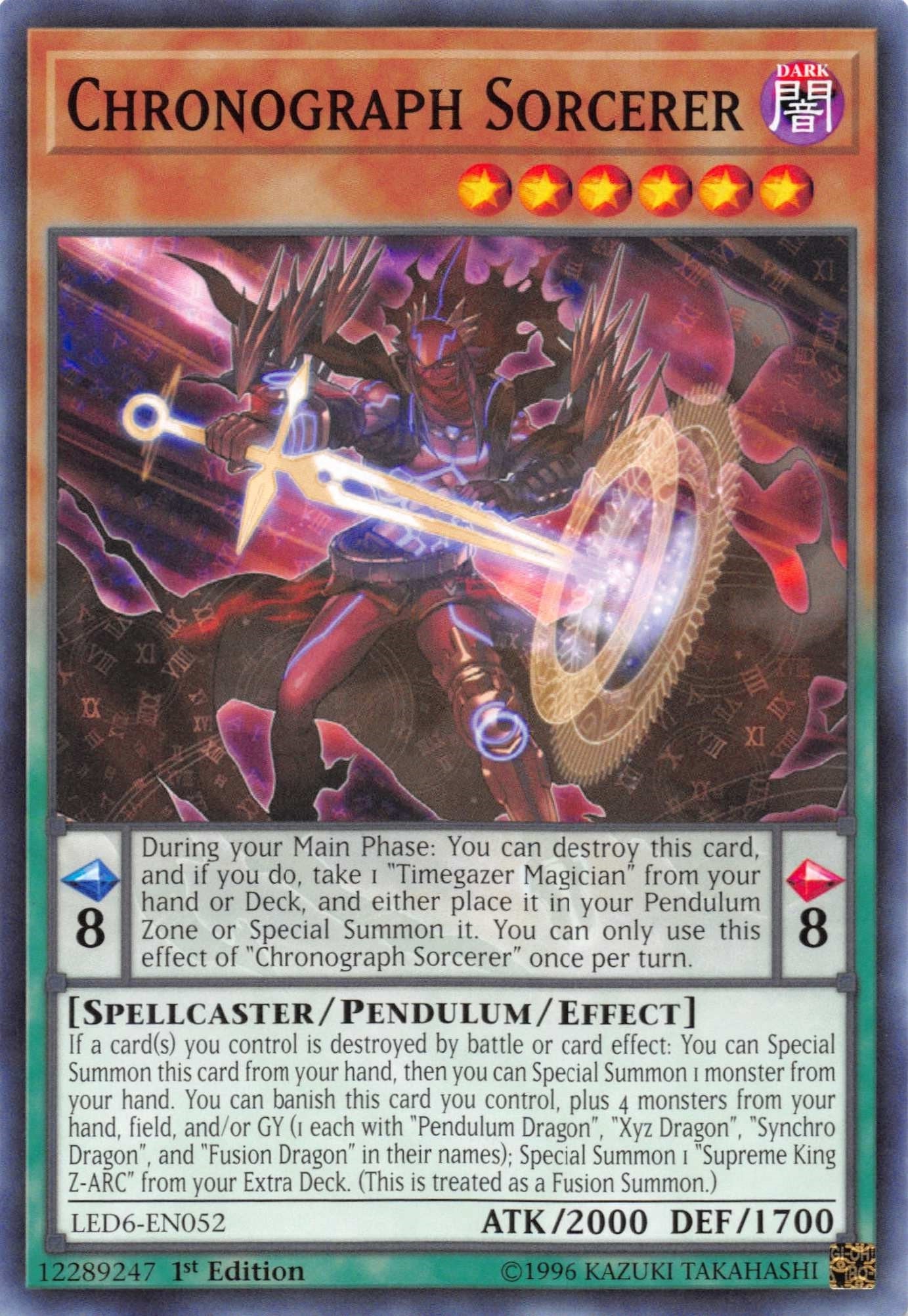 Image for Chronograph Sorcerer (Legendary Duelists: Magical Hero) (LED6-EN052) - YuGiOh