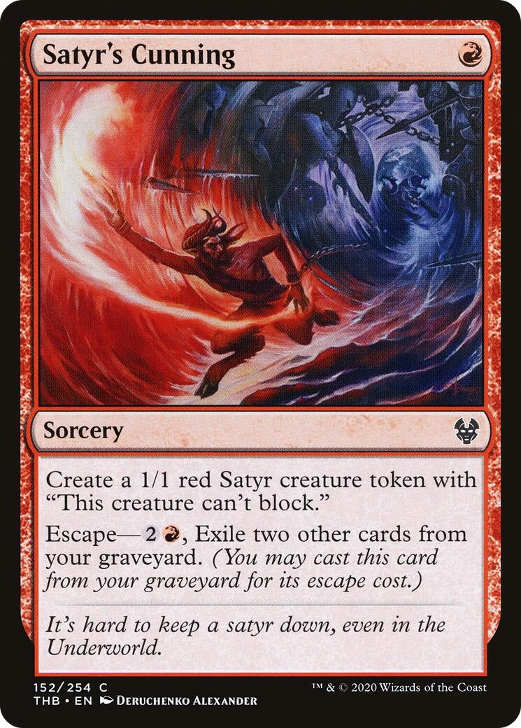 Image for Satyr's Cunning (Theros Beyond Death) (152) - Magic: The Gathering
