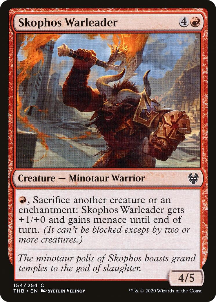 Image for Skophos Warleader (Theros Beyond Death) (154) - Magic: The Gathering