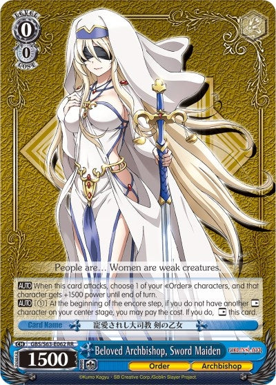 Image for Beloved Archbishop, Sword Maiden (Goblin Slayer) (GBS/S63-E062 RR) - Weiss Schwarz