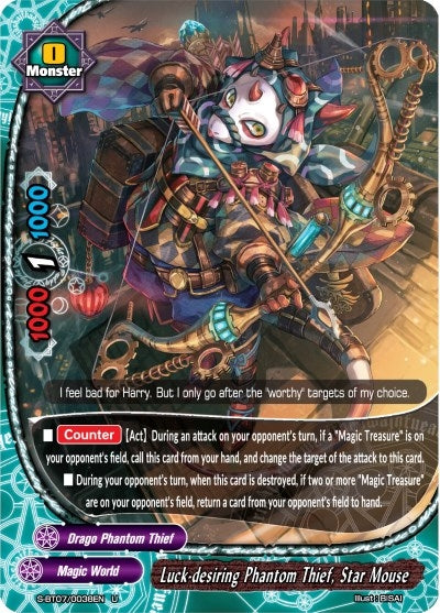 Image for Luck-desiring Phantom Thief, Star Mouse (Perfected Time Ruler) (S-BT07/0038EN) - Future Card BuddyFight
