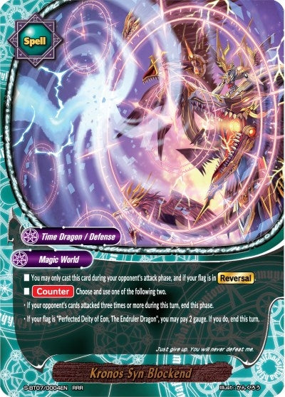 Image for Kronos Syn Blockend (Perfected Time Ruler) (S-BT07/0004EN) - Future Card BuddyFight