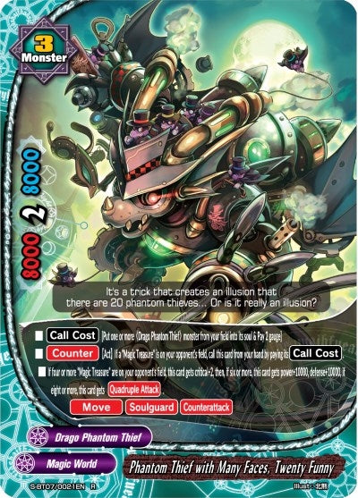 Image for Phantom Thief with Many Faces, Twenty Funny (Perfected Time Ruler) (S-BT07/0021EN) - Future Card BuddyFight