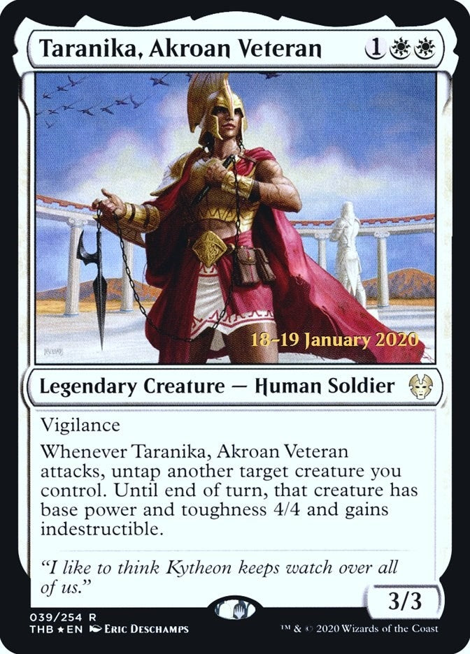Image for Taranika, Akroan Veteran (Prerelease Cards) (39) - Magic: The Gathering