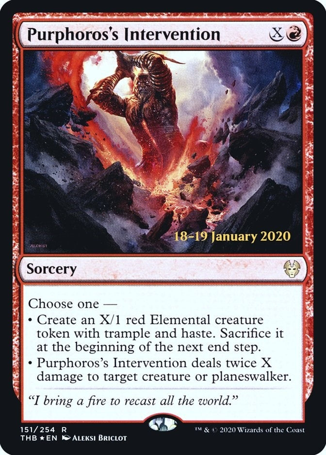 Image for Purphoros's Intervention (Prerelease Cards) (151) - Magic: The Gathering