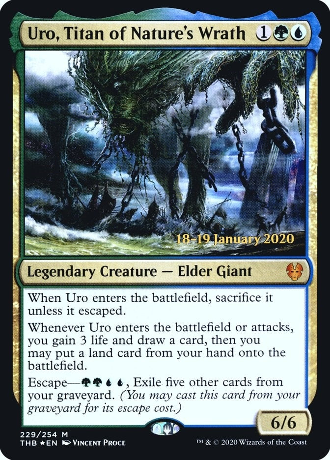 Image for Uro, Titan of Nature's Wrath (Prerelease Cards) (229) - Magic: The Gathering