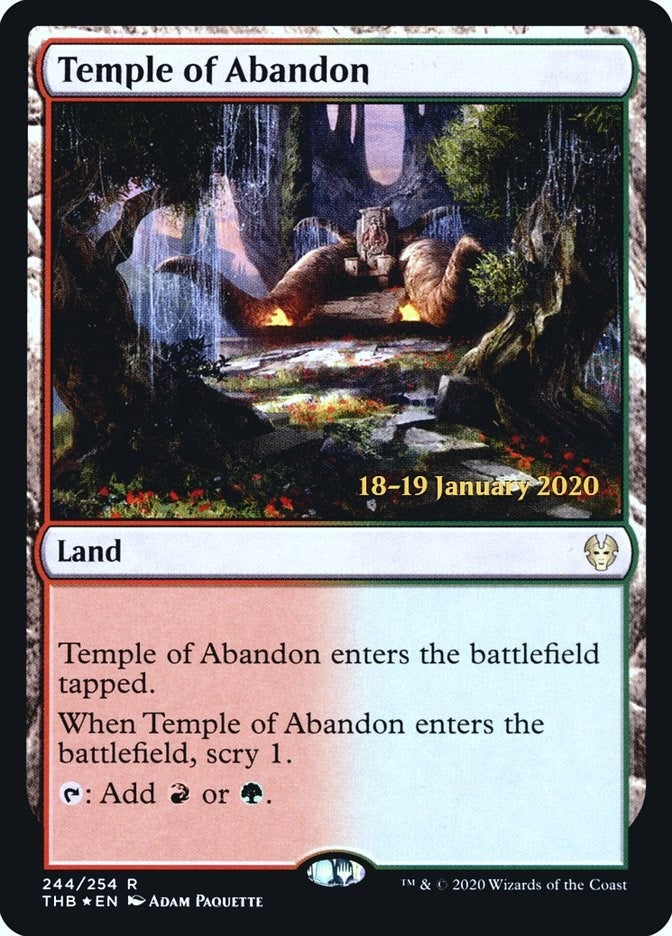 Image for Temple of Abandon (Prerelease Cards) (244) - Magic: The Gathering