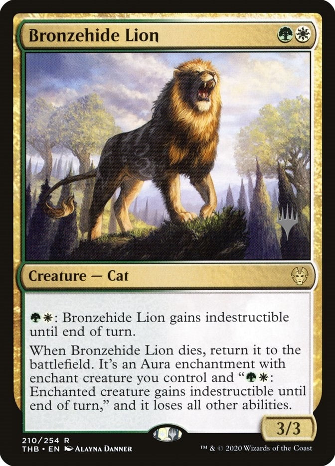 Image for Bronzehide Lion (Promo Pack: Theros Beyond Death) (210) - Magic: The Gathering