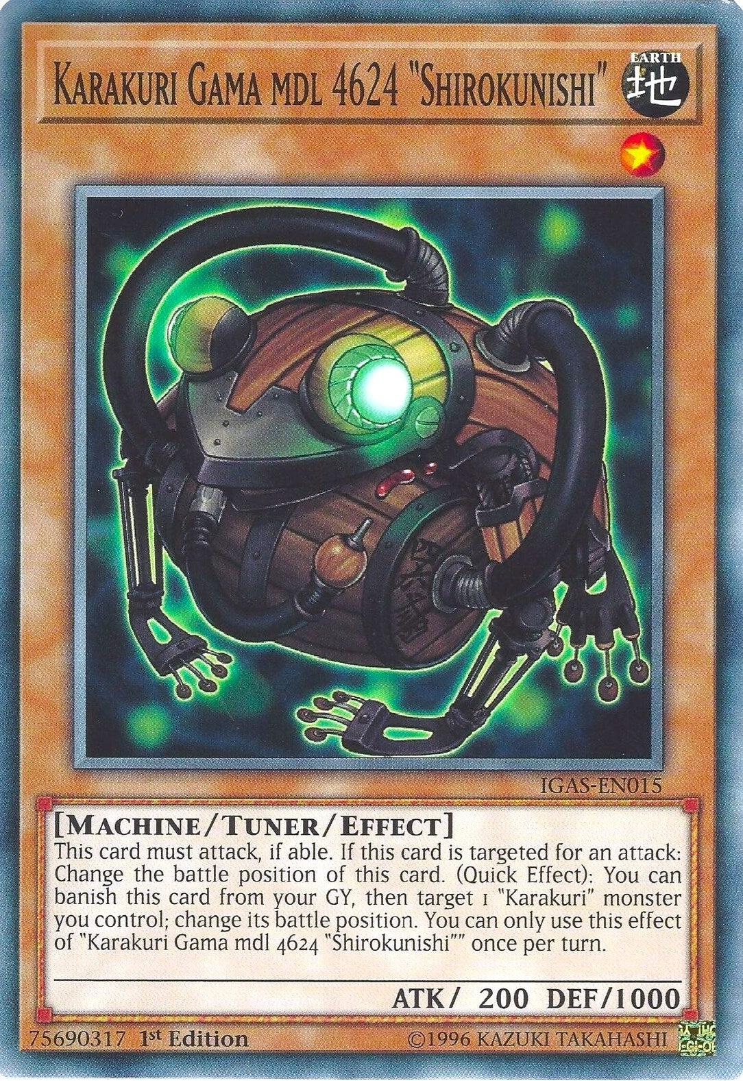 Image for Karakuri Gama mdl 4624 "Shirokunishi" (Ignition Assault) (IGAS-EN015) - YuGiOh
