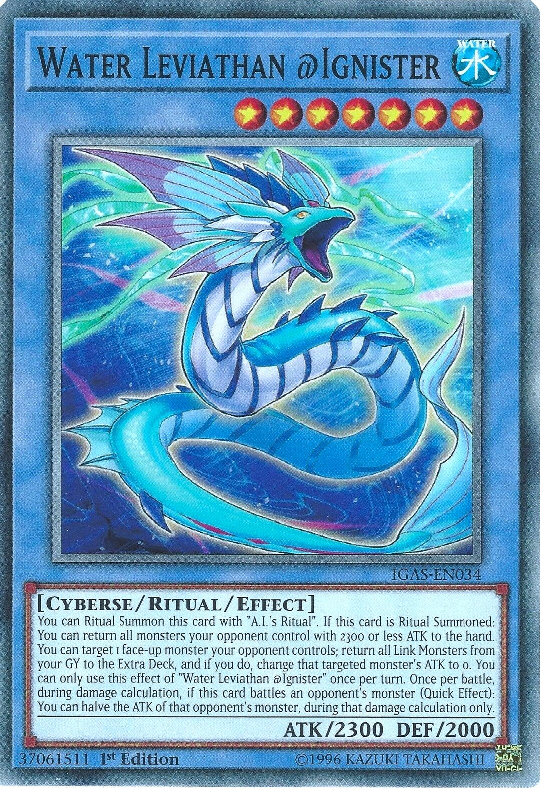 Image for Water Leviathan @Ignister (Ignition Assault) (IGAS-EN034) - YuGiOh