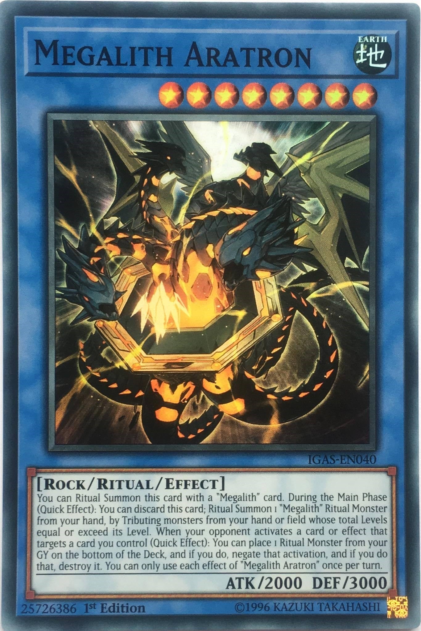 Image for Megalith Aratron (Ignition Assault) (IGAS-EN040) - YuGiOh