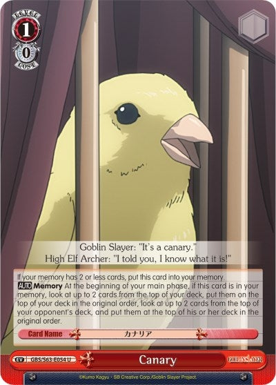 Image for Canary (Goblin Slayer) (GBS/S63-E054 U) - Weiss Schwarz