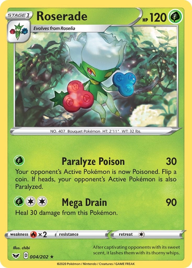 Image for Roserade (SWSH01: Sword & Shield Base Set) (004/202) - Pokemon