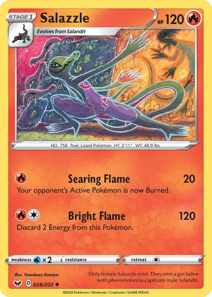 Image for Salazzle (SWSH01: Sword & Shield Base Set) (028/202) - Pokemon