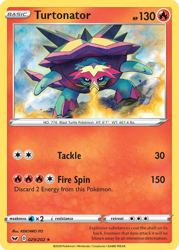Image for Turtonator (SWSH01: Sword & Shield Base Set) (029/202) - Pokemon