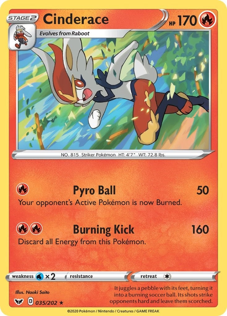 Image for Cinderace (035) (SWSH01: Sword & Shield Base Set) (035/202) - Pokemon