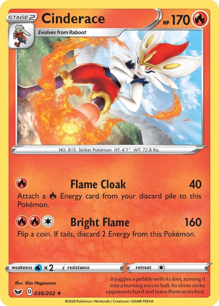 Image for Cinderace (036) (SWSH01: Sword & Shield Base Set) (036/202) - Pokemon