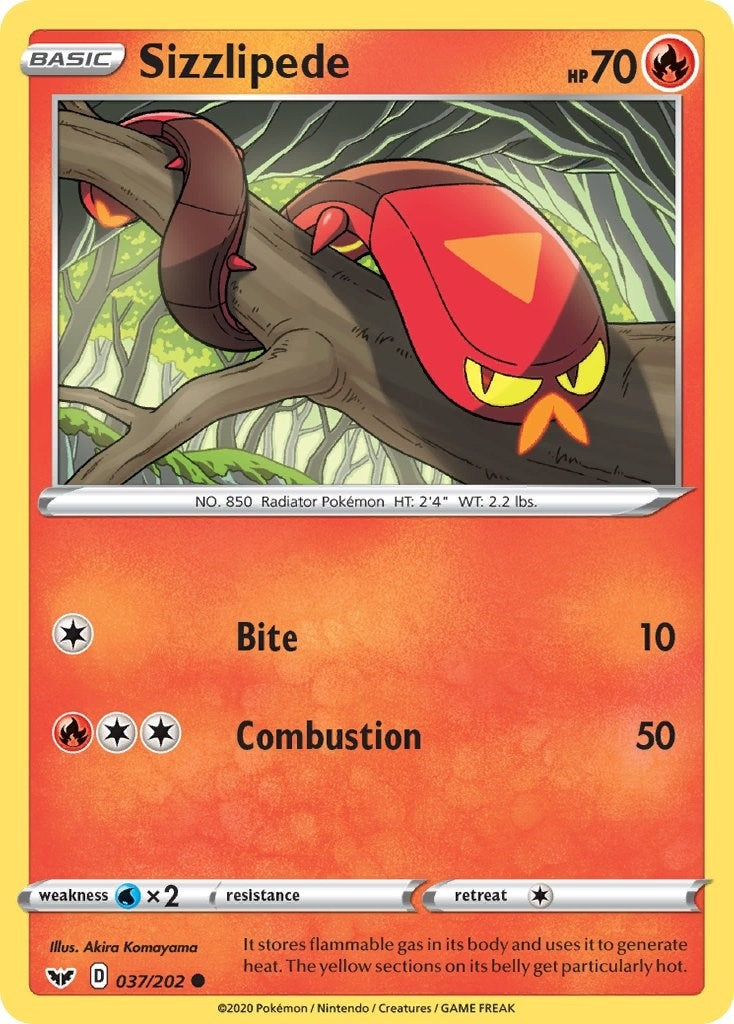Image for Sizzlipede (037) (SWSH01: Sword & Shield Base Set) (037/202) - Pokemon
