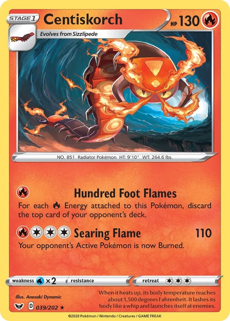 Image for Centiskorch (SWSH01: Sword & Shield Base Set) (039/202) - Pokemon