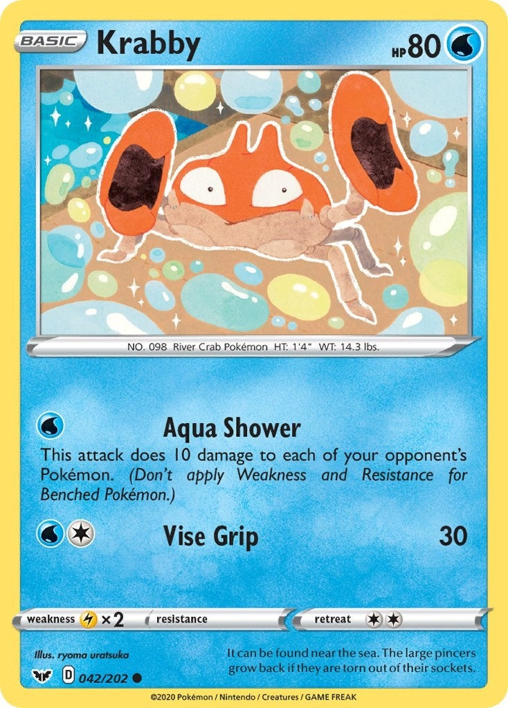 Image for Krabby (042) (SWSH01: Sword & Shield Base Set) (042/202) - Pokemon
