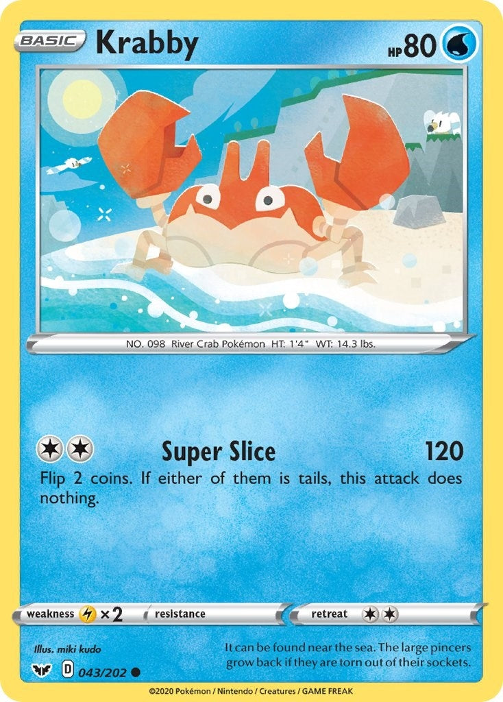Image for Krabby (043) (SWSH01: Sword & Shield Base Set) (043/202) - Pokemon