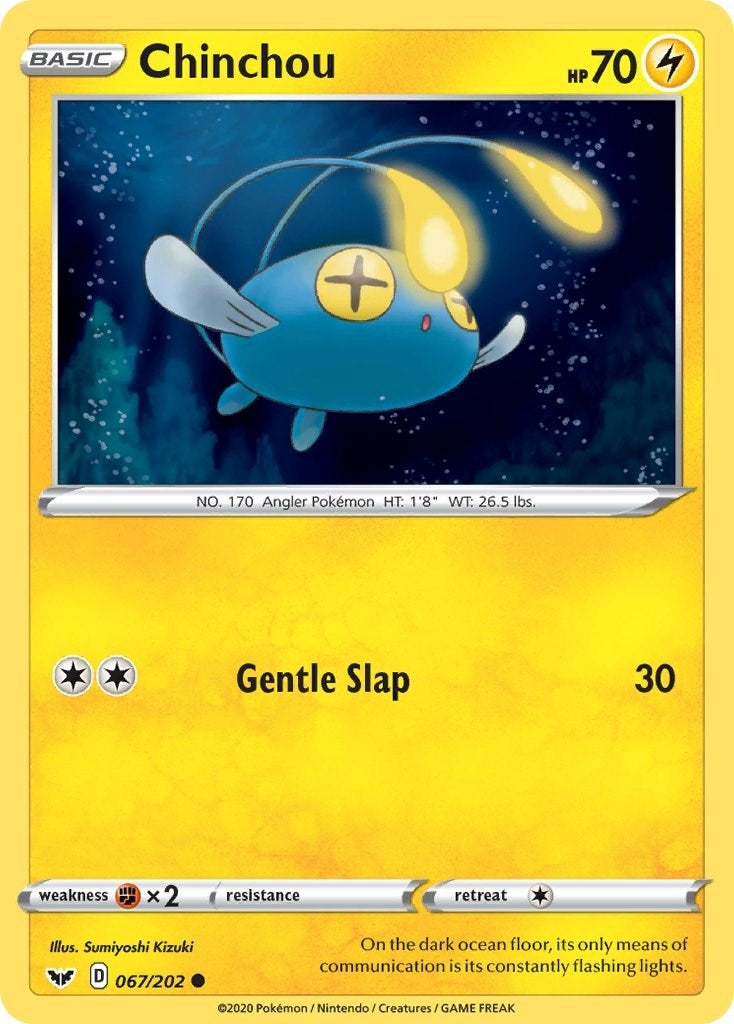 Image for Chinchou (067) (SWSH01: Sword & Shield Base Set) (067/202) - Pokemon