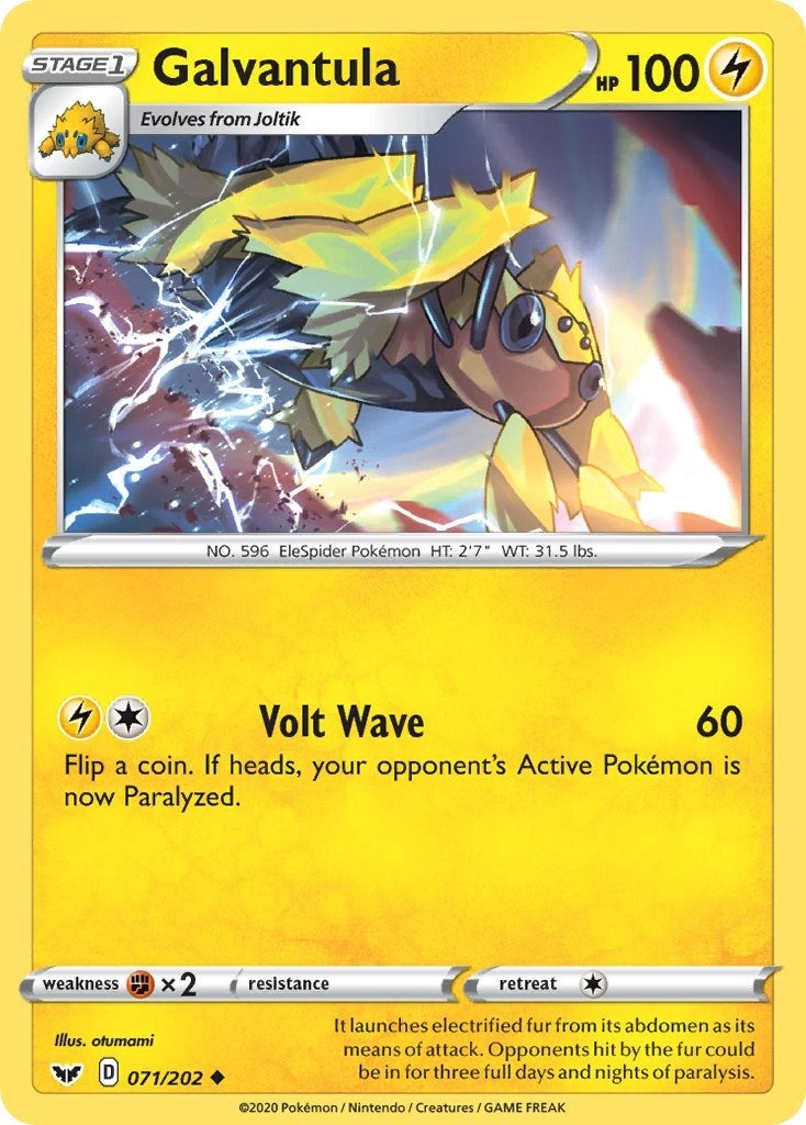 Image for Galvantula (SWSH01: Sword & Shield Base Set) (071/202) - Pokemon