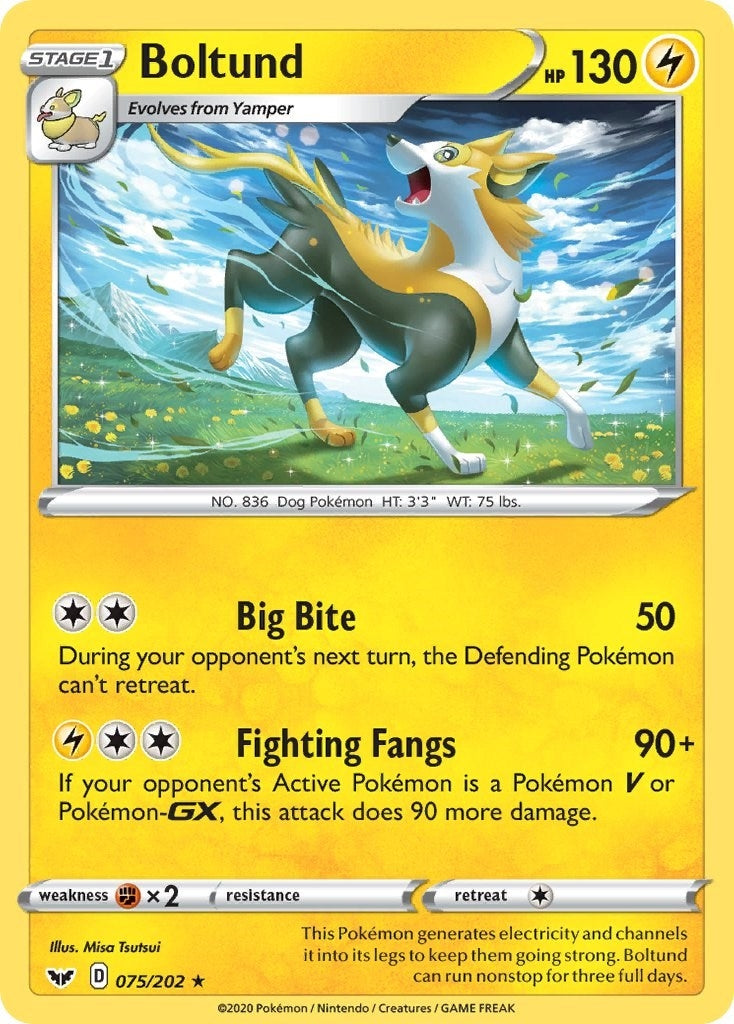 Image for Boltund (075) (SWSH01: Sword & Shield Base Set) (075/202) - Pokemon