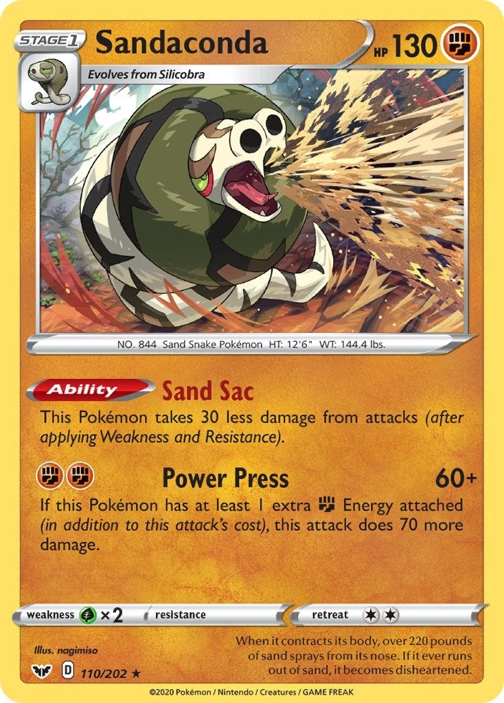 Image for Sandaconda (110) (SWSH01: Sword & Shield Base Set) (110/202) - Pokemon