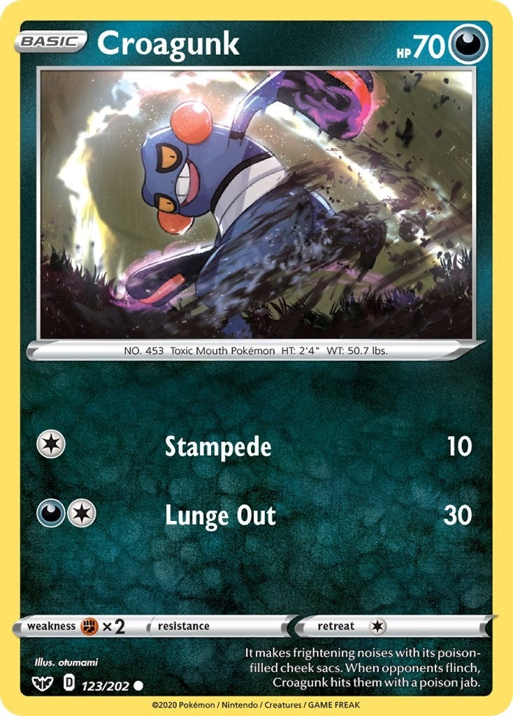 Image for Croagunk (SWSH01: Sword & Shield Base Set) (123/202) - Pokemon