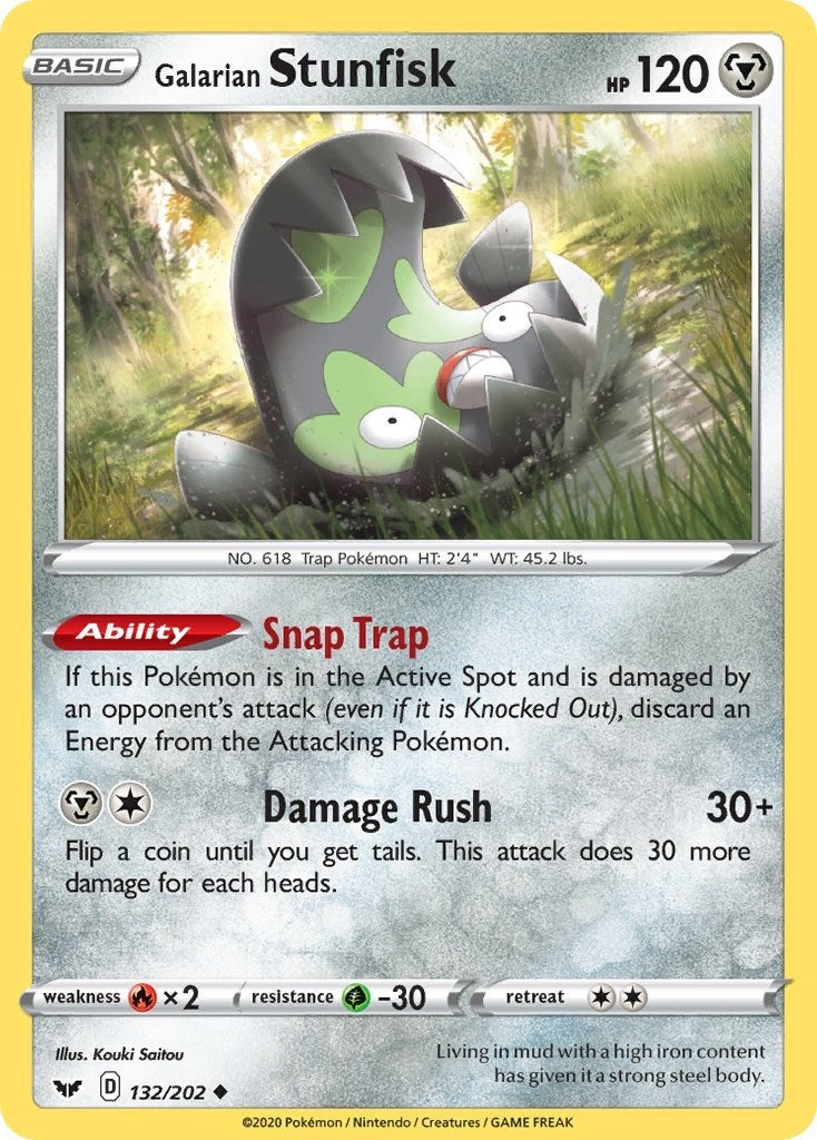 Image for Galarian Stunfisk (SWSH01: Sword & Shield Base Set) (132/202) - Pokemon