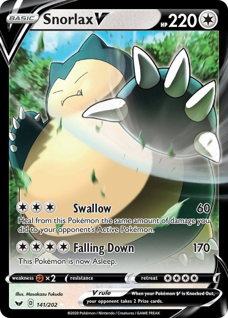 Image for Snorlax V (SWSH01: Sword & Shield Base Set) (141/202) - Pokemon